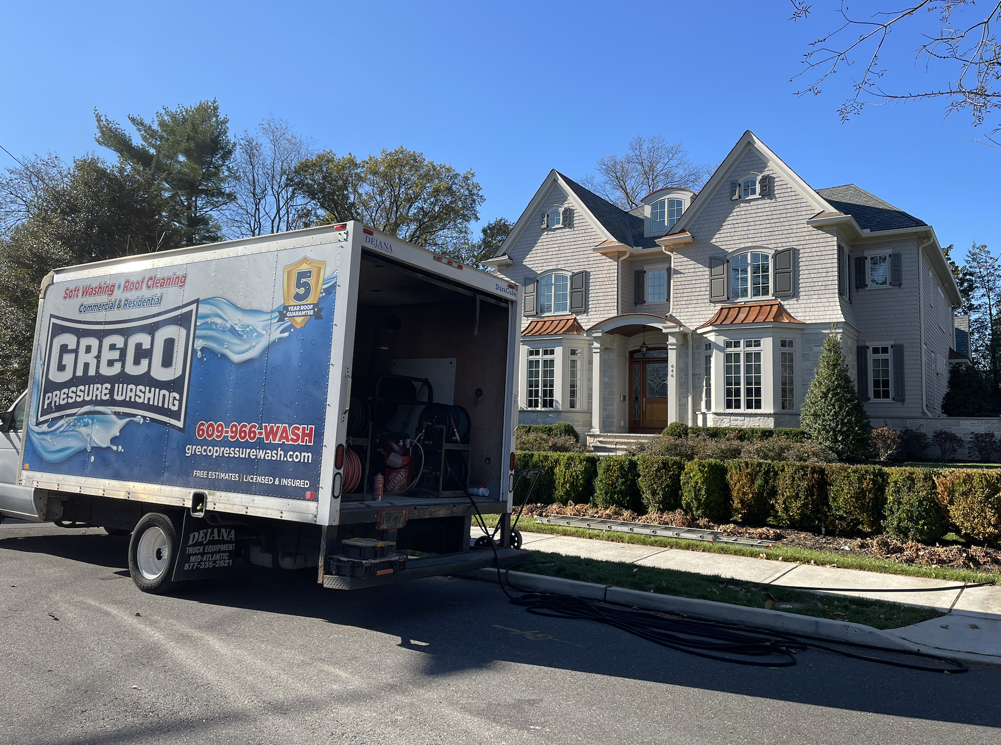 Pressure Washing and Gutter Cleaning a Home in Haddonfield NJ