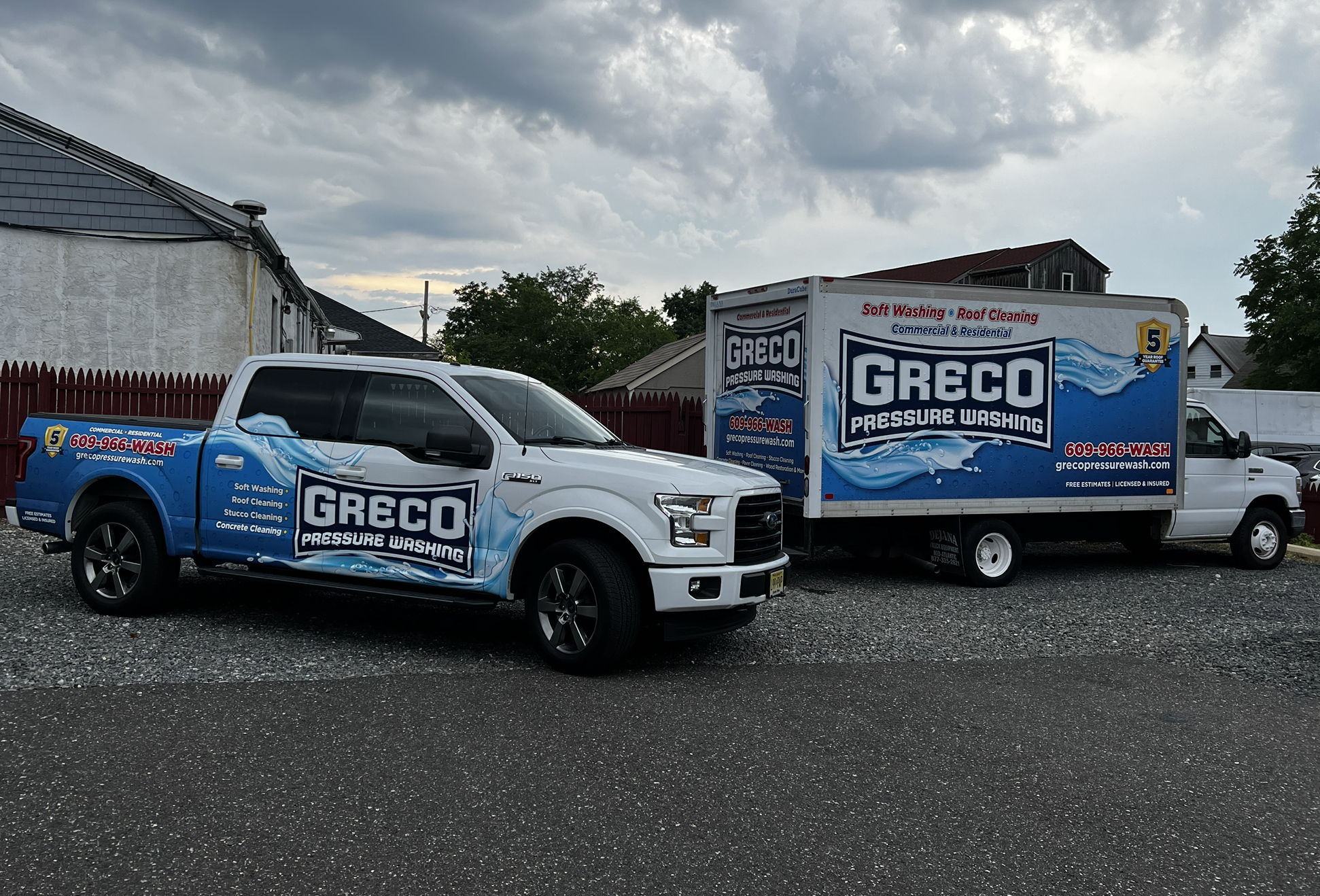 professional pressure washing company trucks in Marlton New Jersey